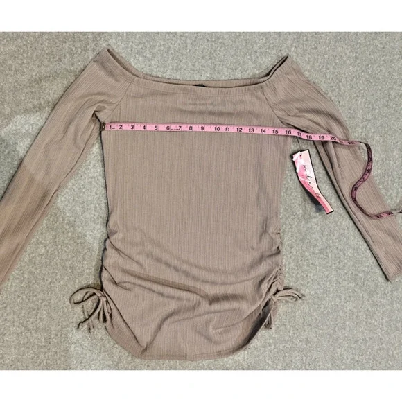 Maternity Vibes Bone Brown Maternity Shirt‎ Size S NWT - Picture 6 of 7